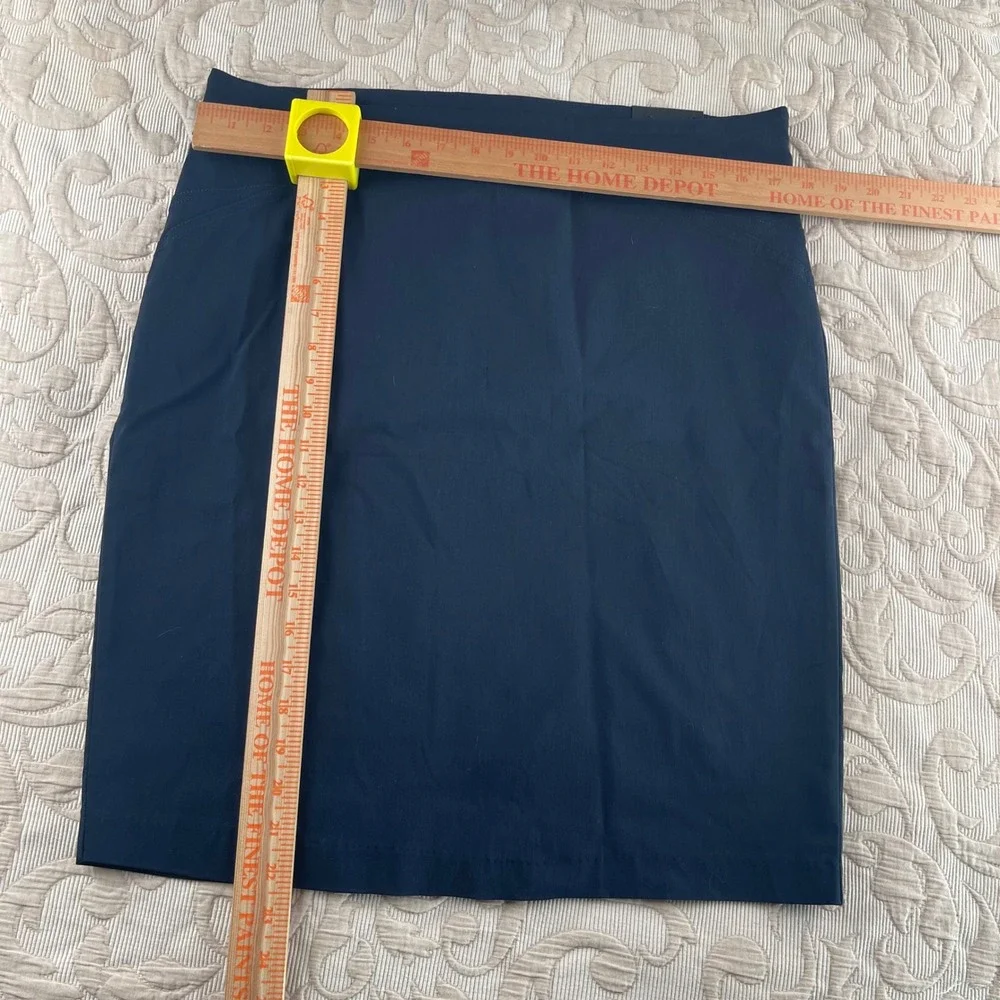 Dalia Womens Navy Blue Classic Fit Pencil‎ Skirt Size 14 J1096 Stretch Career